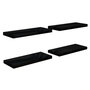 Voir la diapositive 2 : VIDAXL Etagere murale flottante 4 pcs Noir brillant 60x23,5x3,8 cm MDF