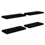 Voir la diapositive 2 : VIDAXL Etagere murale flottante 4 pcs Noir brillant 60x23,5x3,8 cm MDF
