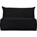 BULTEX Banquette BZ 3 places BECCI - Tissu noir - Made in France