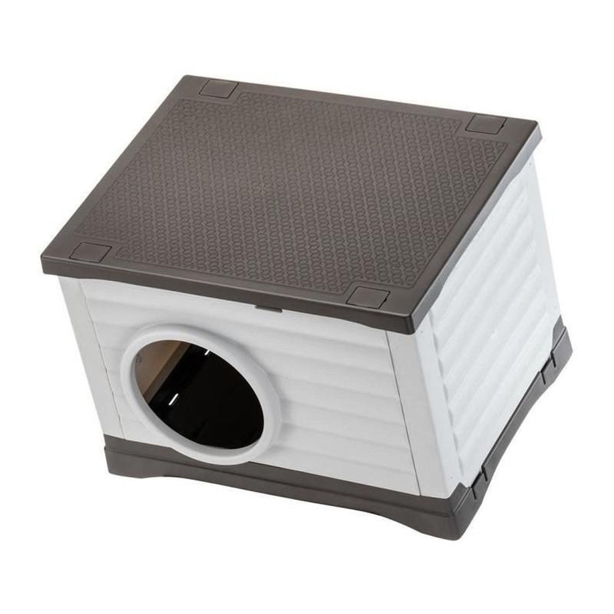 Voir la diapositive 3 : Ferplast Niche - FERPLAST - PETVILLA 60 - 54 x 43 x 38,5 cm - Blanc / Gris