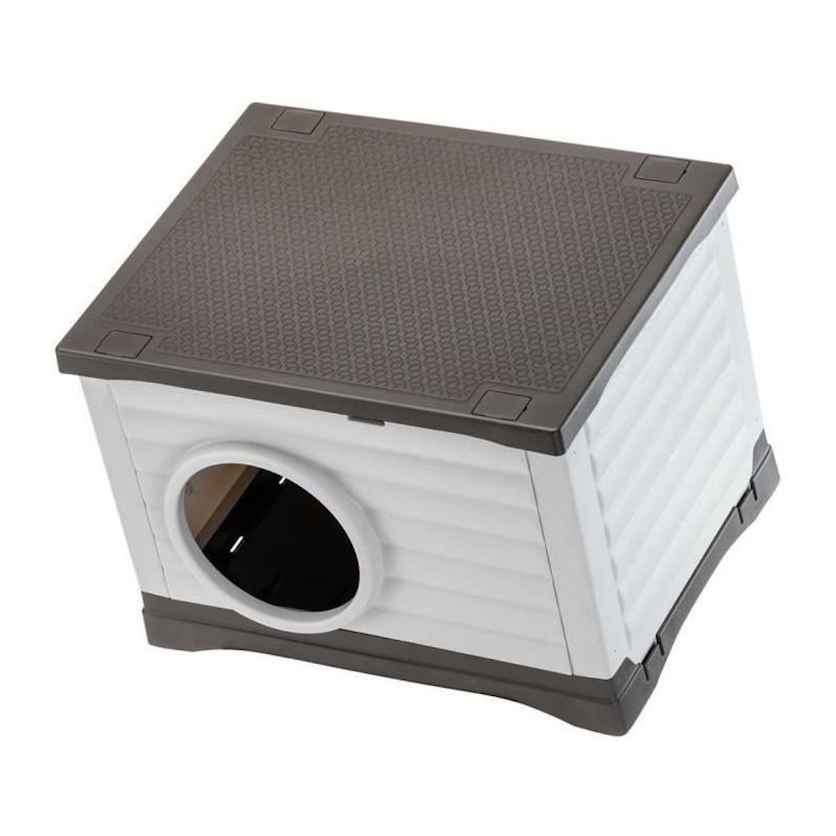 Ferplast Niche - FERPLAST - PETVILLA 60 - 54 x 43 x 38,5 cm - Blanc / Gris