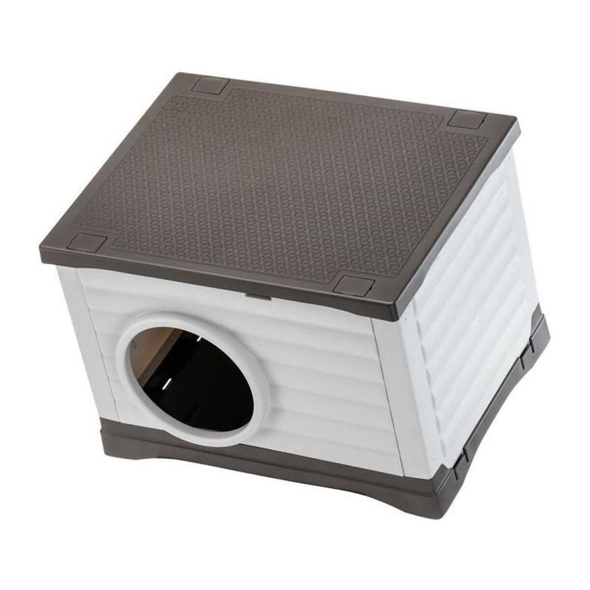 Ferplast Niche - FERPLAST - PETVILLA 60 - 54 x 43 x 38,5 cm - Blanc / Gris