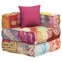 Voir la diapositive 2 : VIDAXL Pouf modulaire avec oreiller Patchwork Tissu
