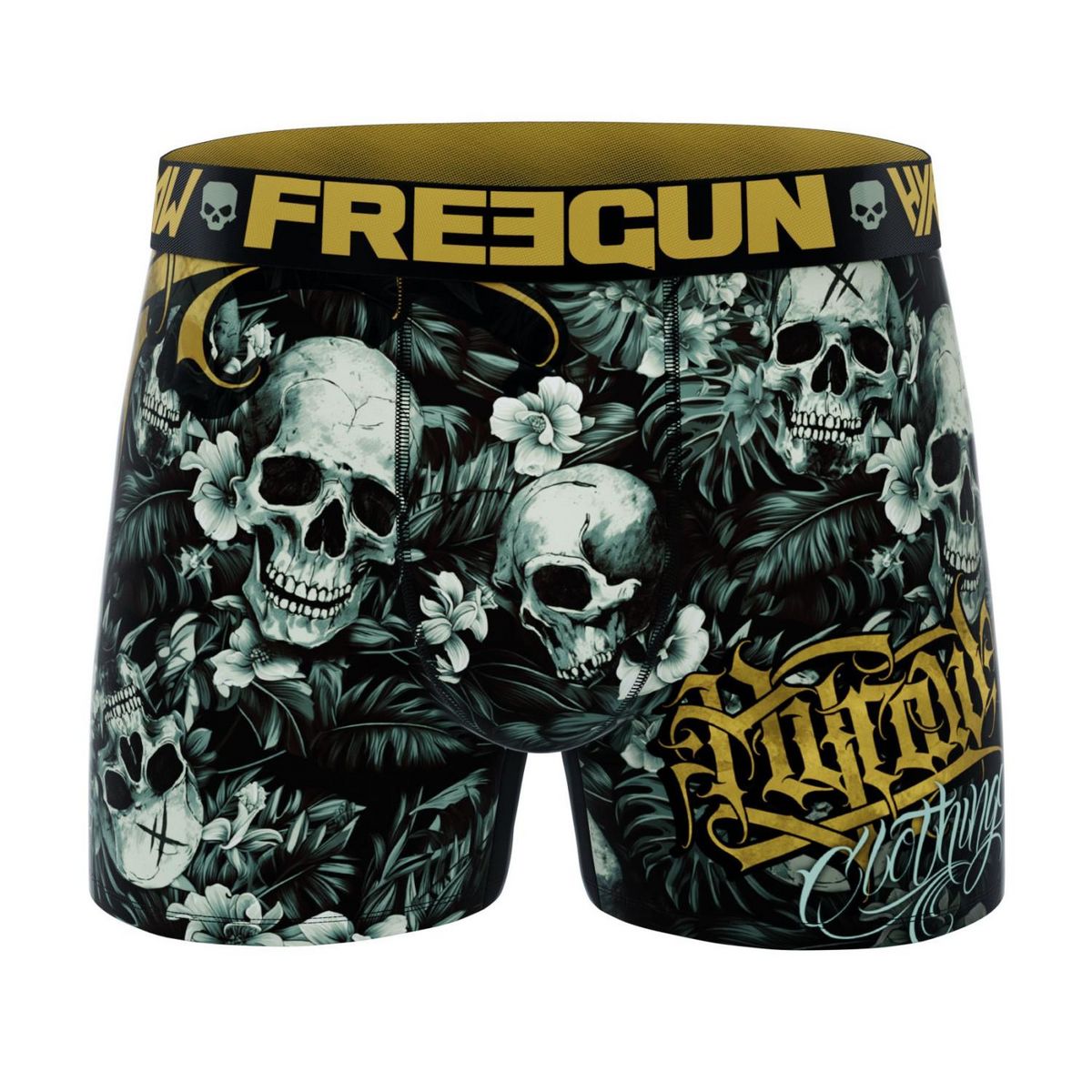 FREEGUN Lot de 4 boxers homme Hyraw Skull