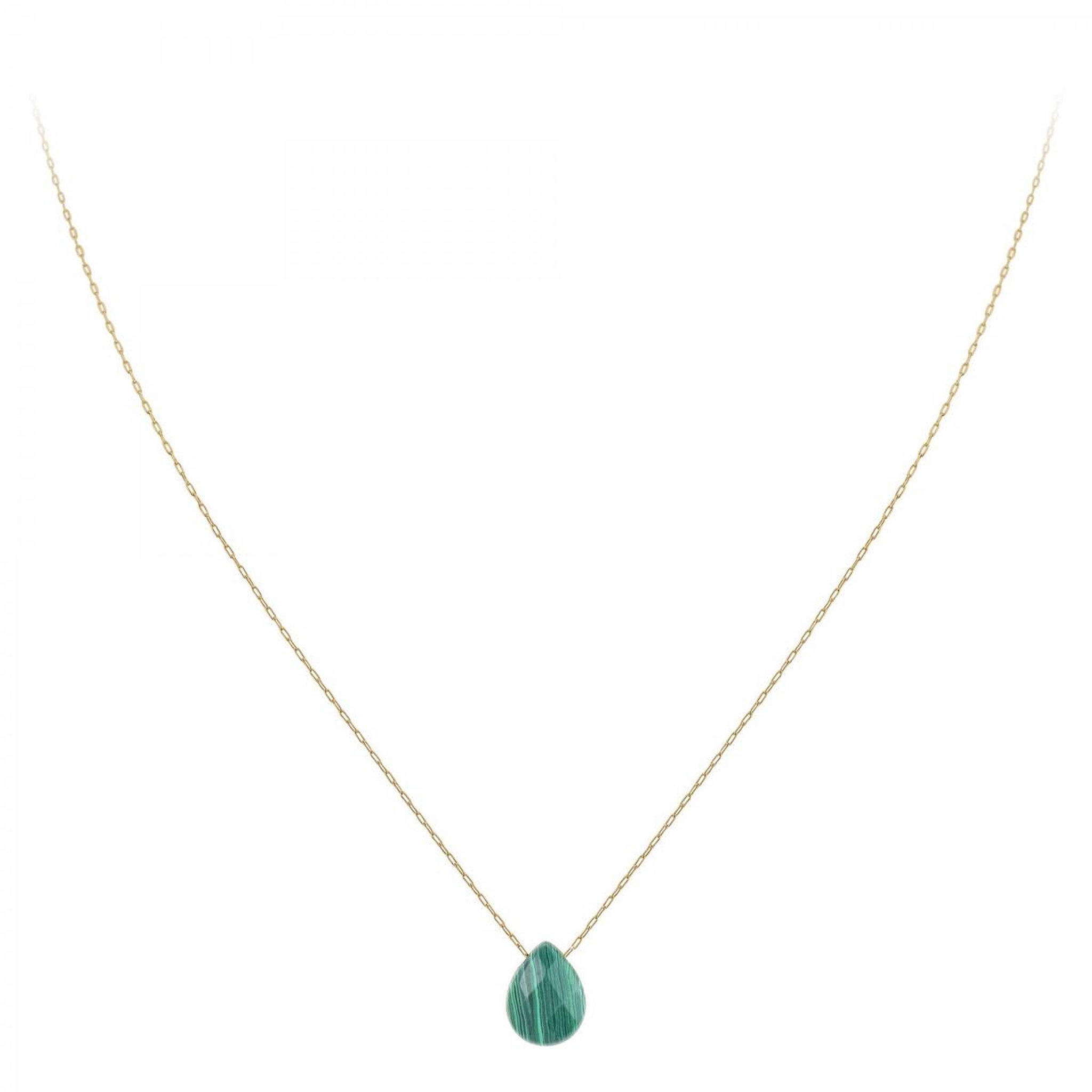 Voir la diapositive 3 : SC BOHEME Collier SC Bohème orné d'une pierre malachite