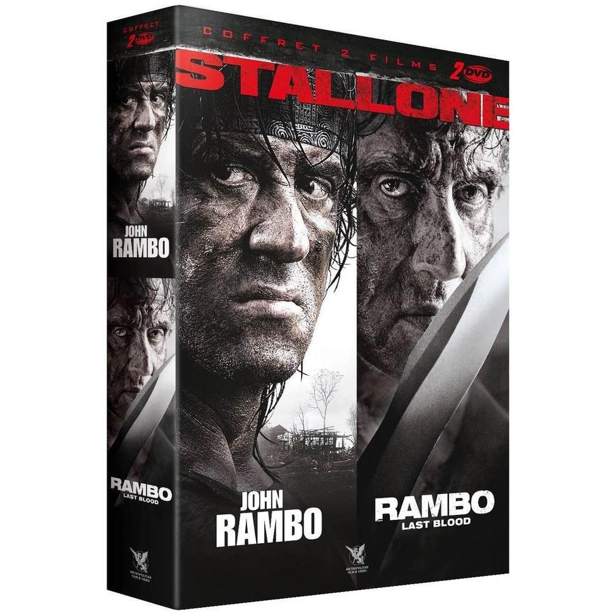 RAMBO LAST BLOOD + JOHN RAMBO DVD                