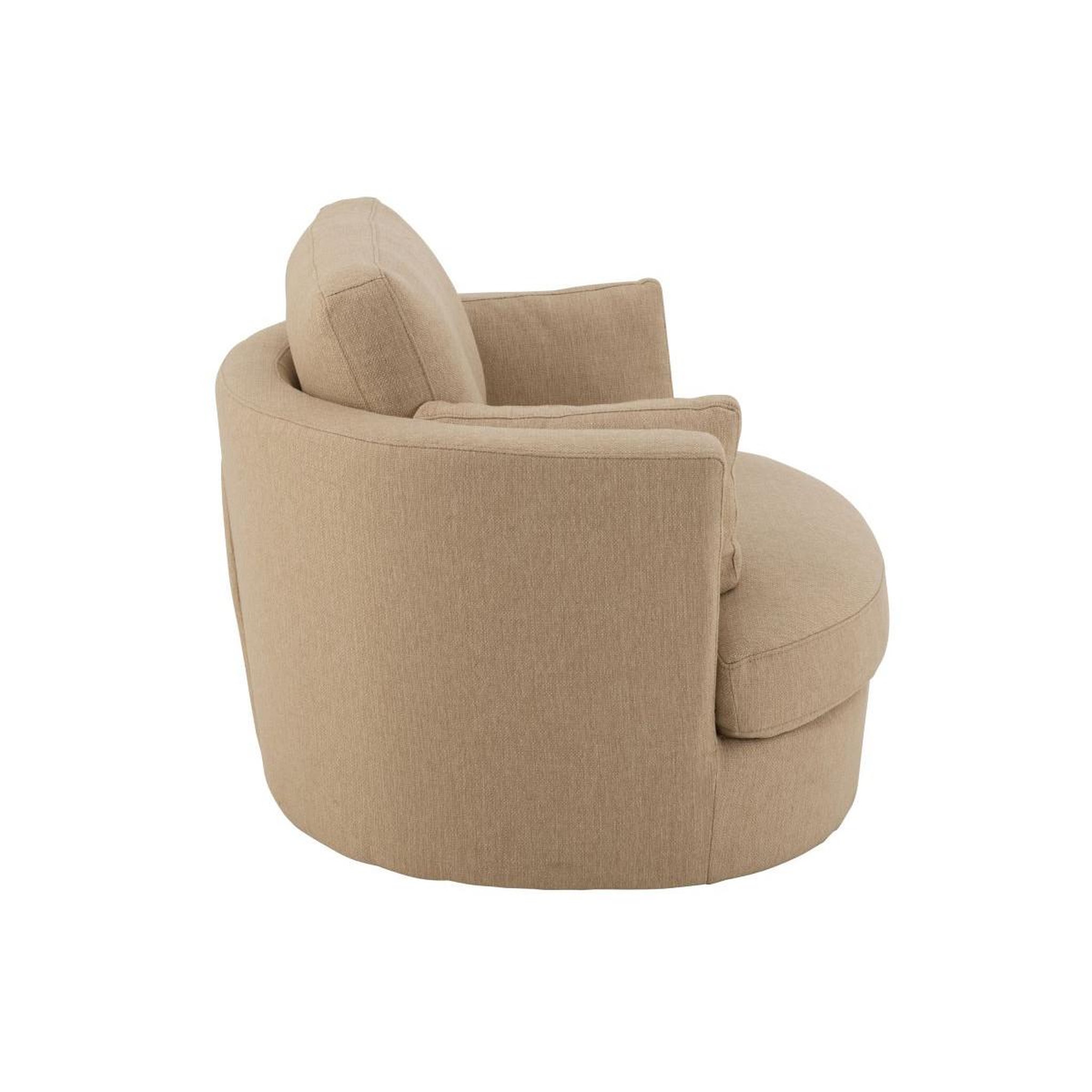 Voir la diapositive 3 : J-LINE Fauteuil Pivotant  Swiv  109cm Beige
