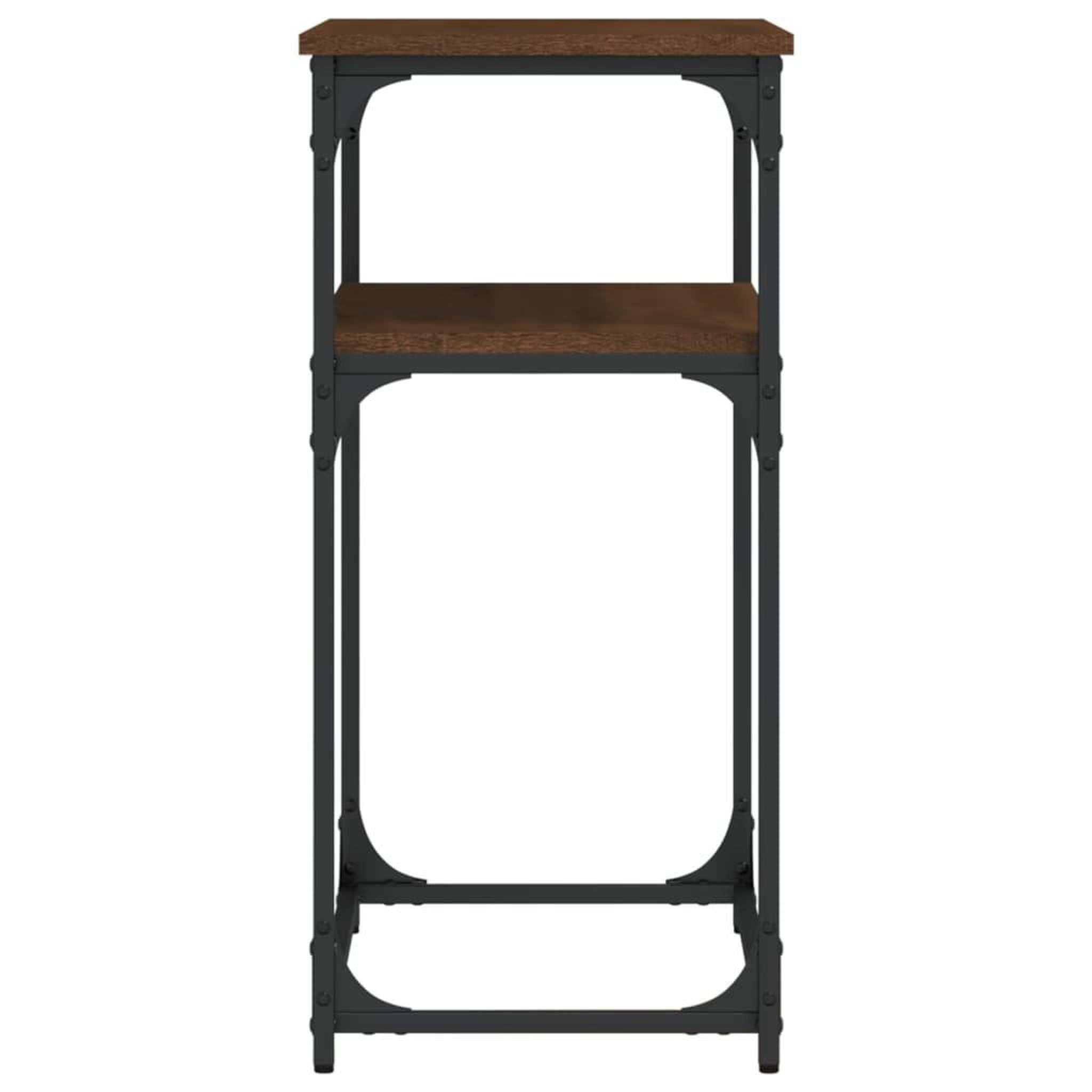 Voir la diapositive 5 : VIDAXL Table console chene marron 75x35,5x75 cm bois d'ingenierie
