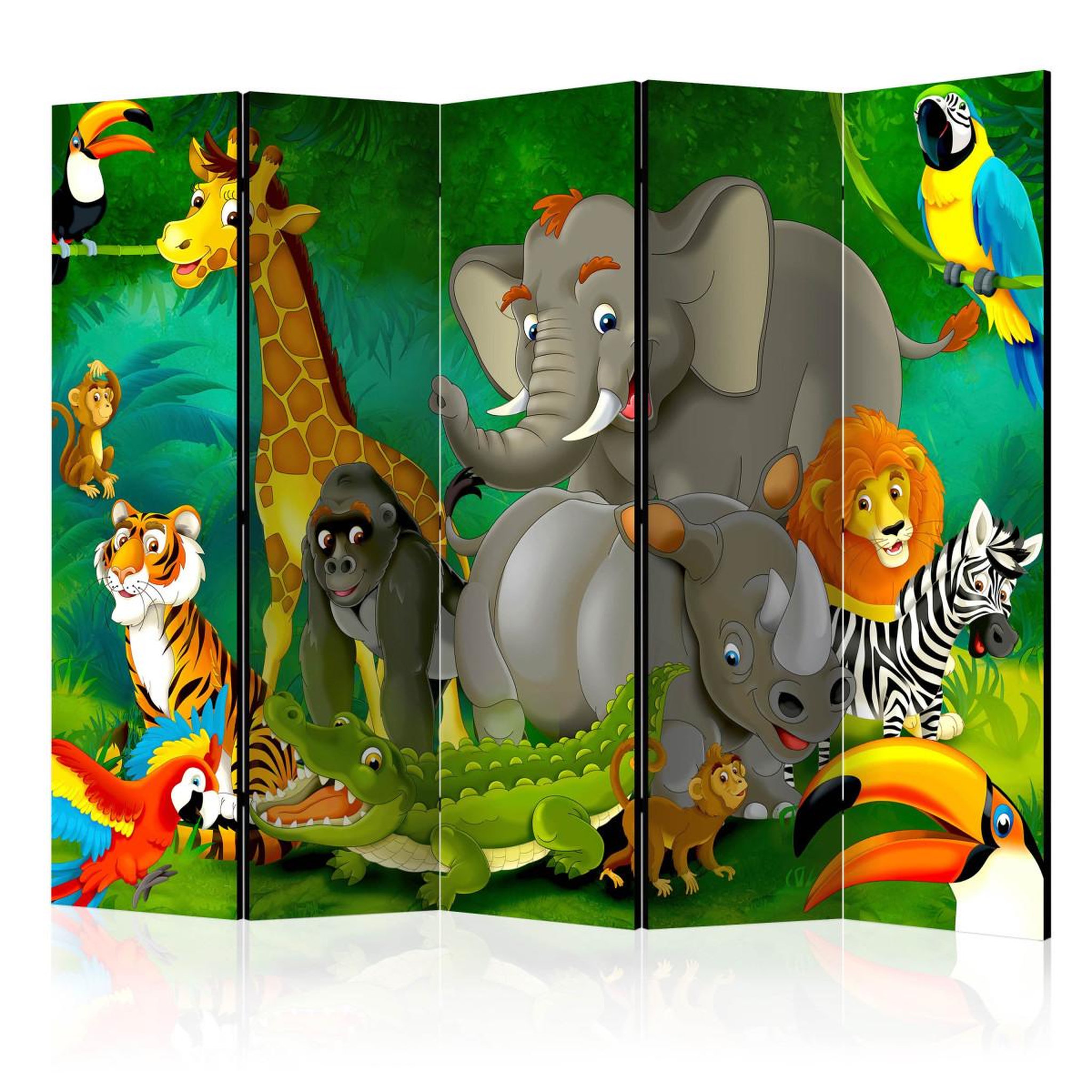 Paris Prix Paravent 5 Volets  Colourful Safari  172x225cm
