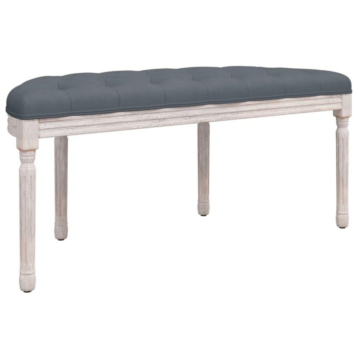 VIDAXL Banc Gris fonce 110,5x45x49 cm Velours