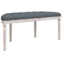 Voir la diapositive 5 : VIDAXL Banc Gris fonce 110,5x45x49 cm Velours