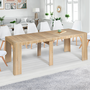 Voir la diapositive 2 : ID MARKET Table console extensible ORLANDO 14 personnes 300 cm bois façon hêtre