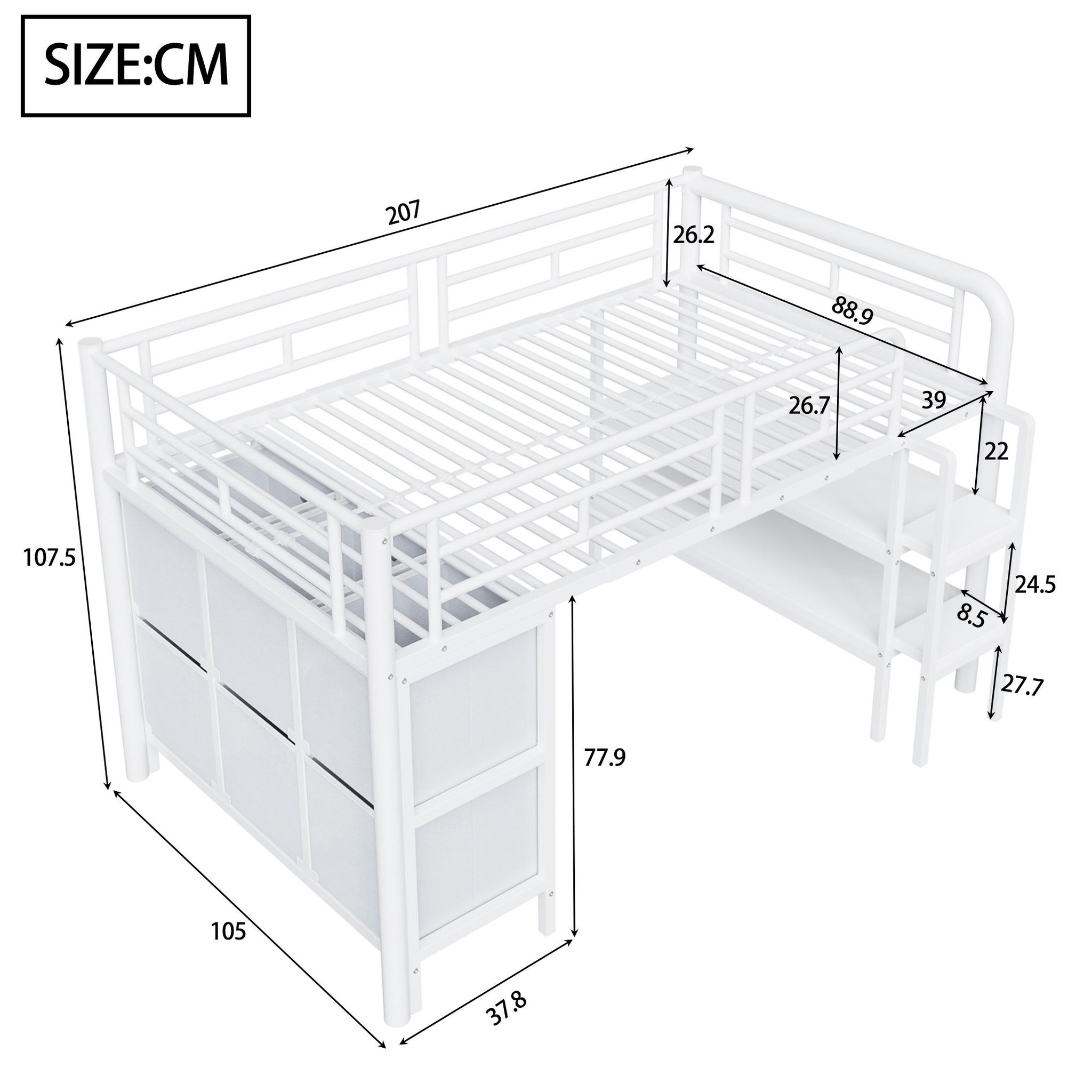 Voir la diapositive 3 : MERAX Lit mezzanine enfant