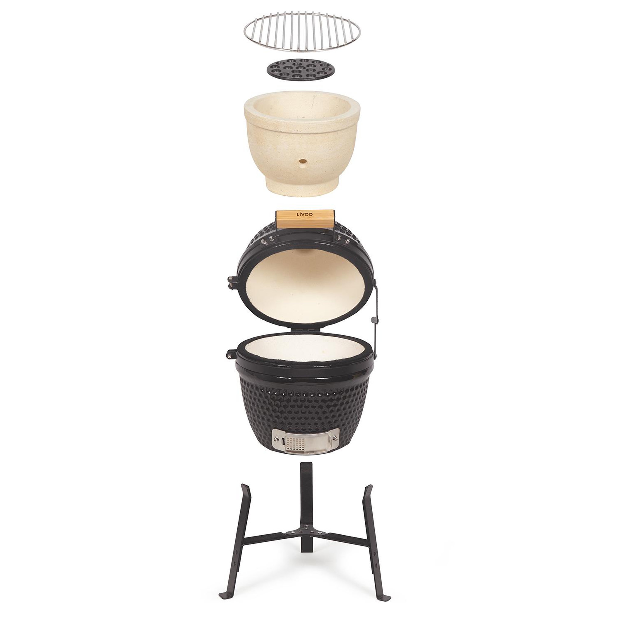 Voir la diapositive 6 : LIVOO Barbecue à charbon 27cm céramique - doc283