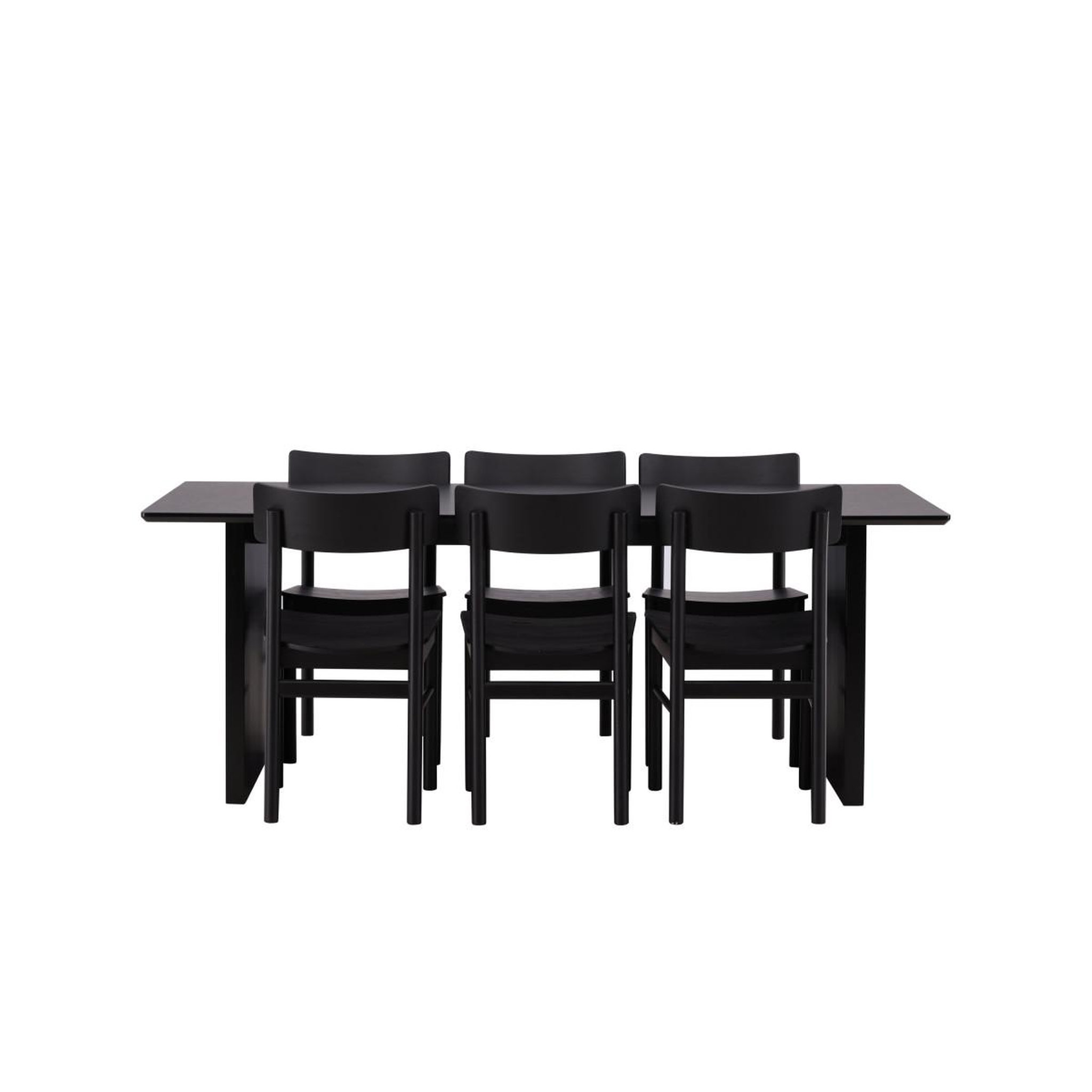 Voir la diapositive 2 : Paris Prix Ensemble table à manger & 6 chaises  vail & montros  200cm noir