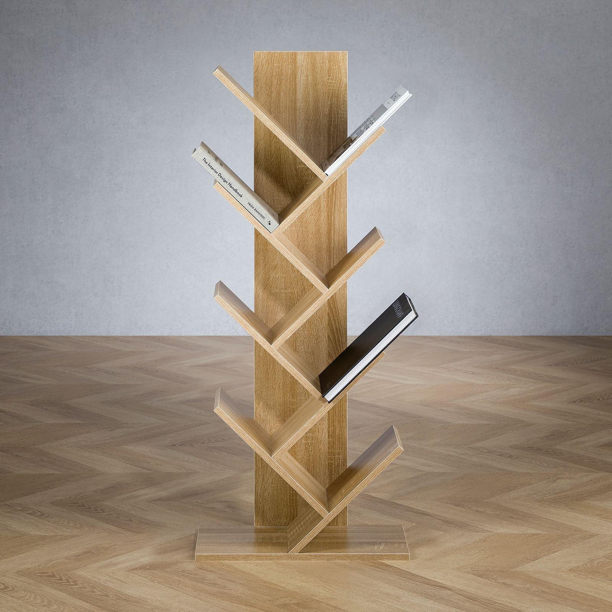 Voir la diapositive 3 : IDIMEX Étagère JULES en forme d'arbre, en bois