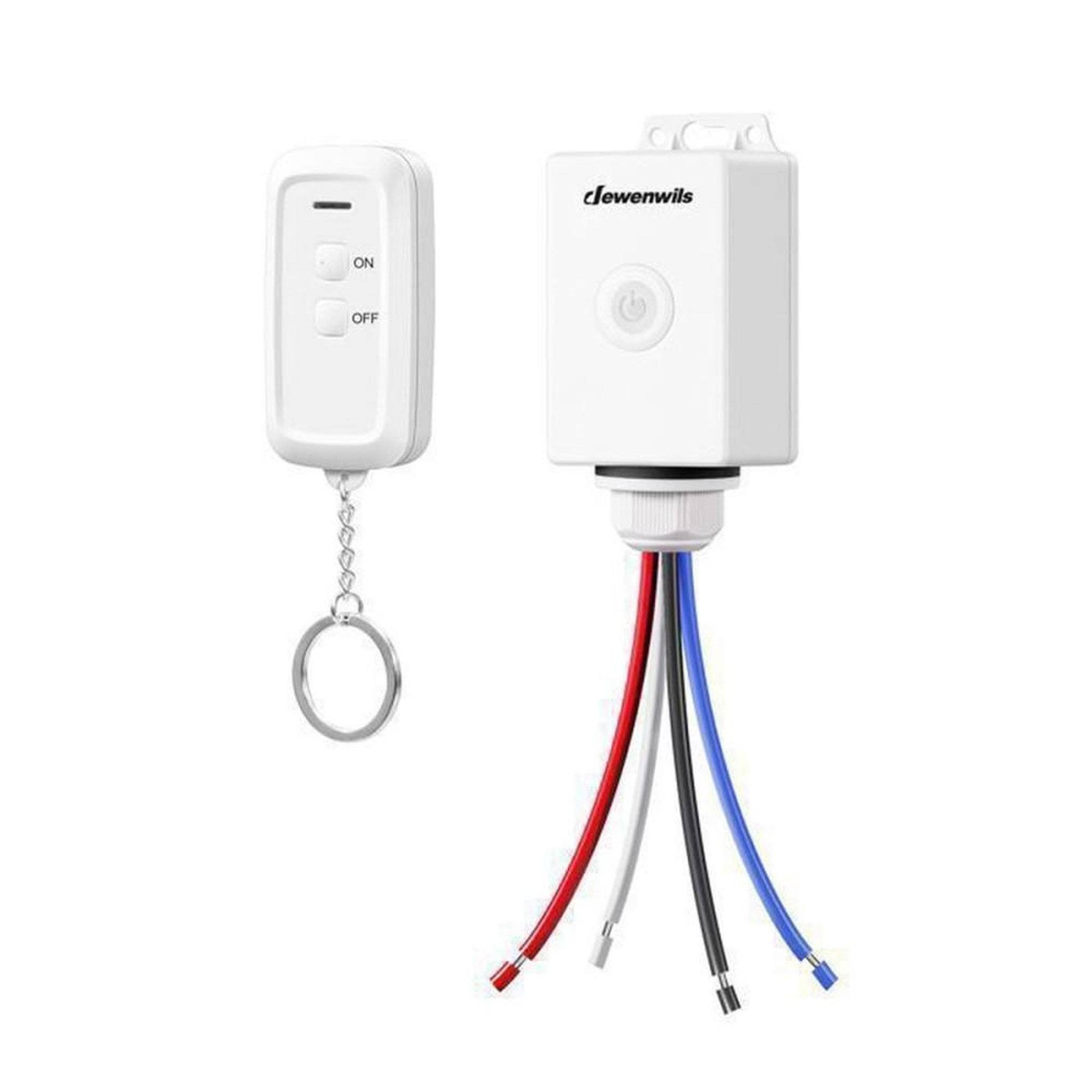 Interrupteur sans fil extérieur 433,92 MHz avec télécommande IP65 230 V 3000 W portée 30 m