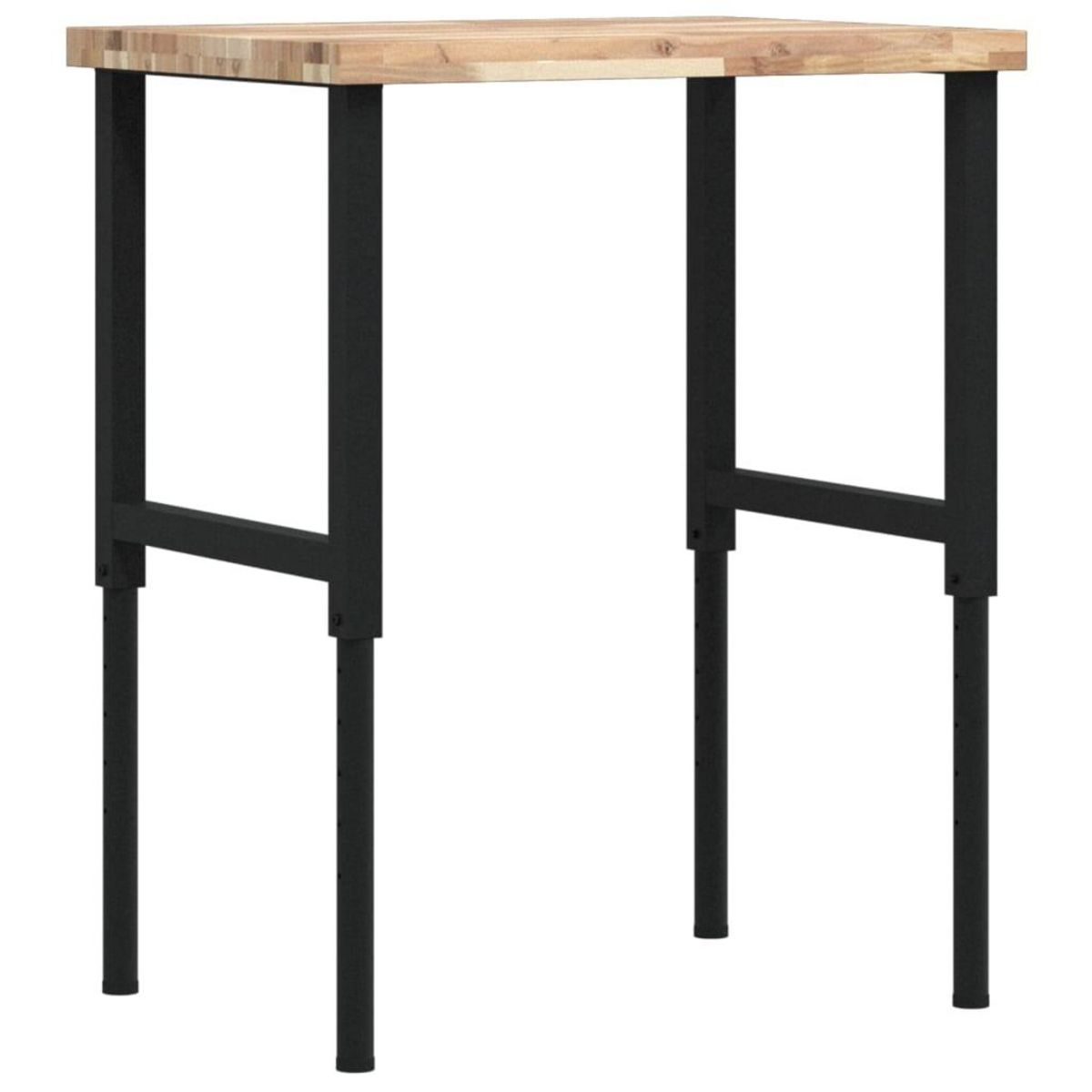 VIDAXL Etabli 80x60x(73-99,5) cm bois de chene massif rectangulaire