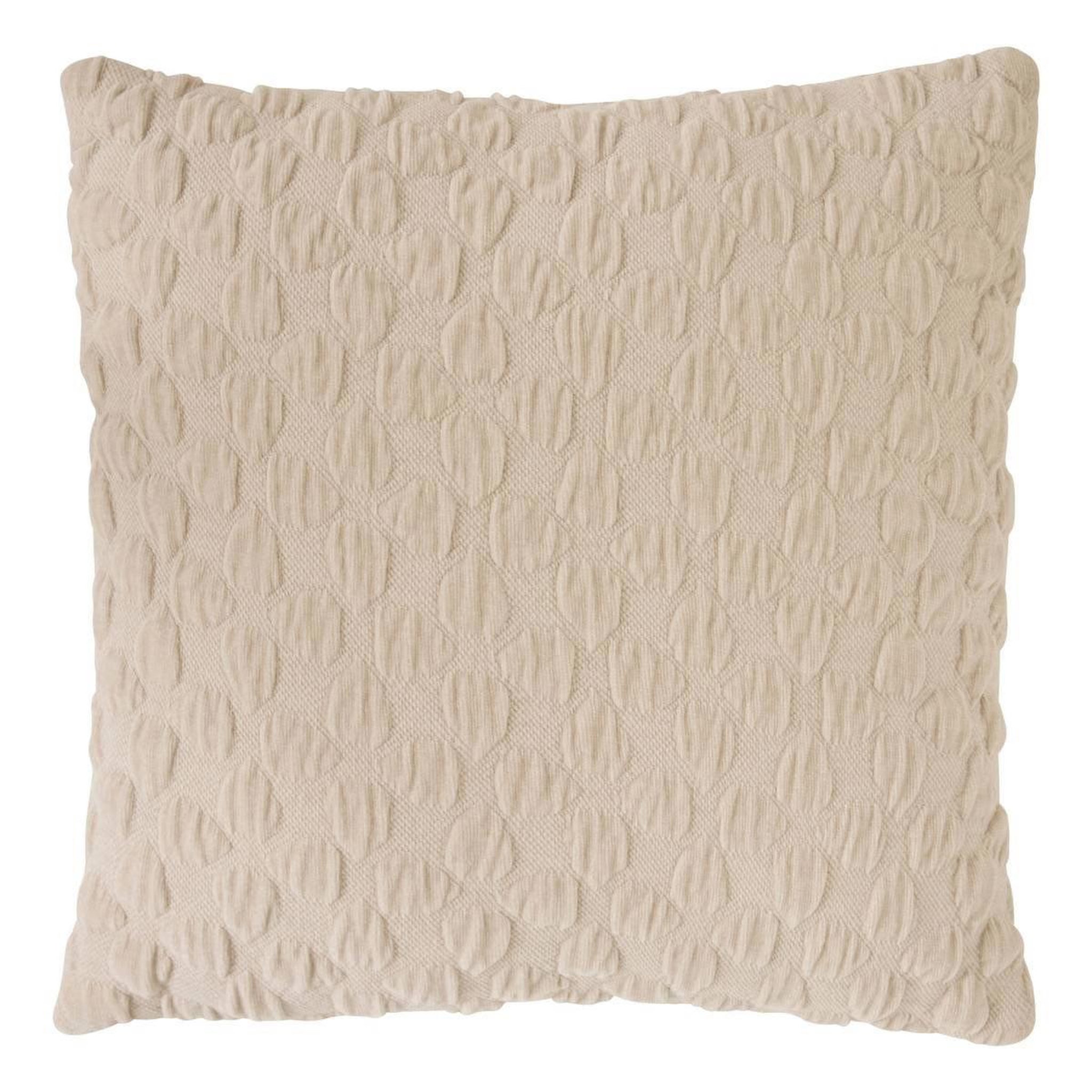 ATMOSPHERA Coussin chenillé 3d  nova  40x40cm beige