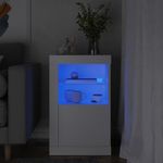 VIDAXL Armoire laterale avec eclairage LED blanc bois d'ingenierie