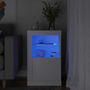 Voir la diapositive 1 : VIDAXL Armoire laterale avec eclairage LED blanc bois d'ingenierie