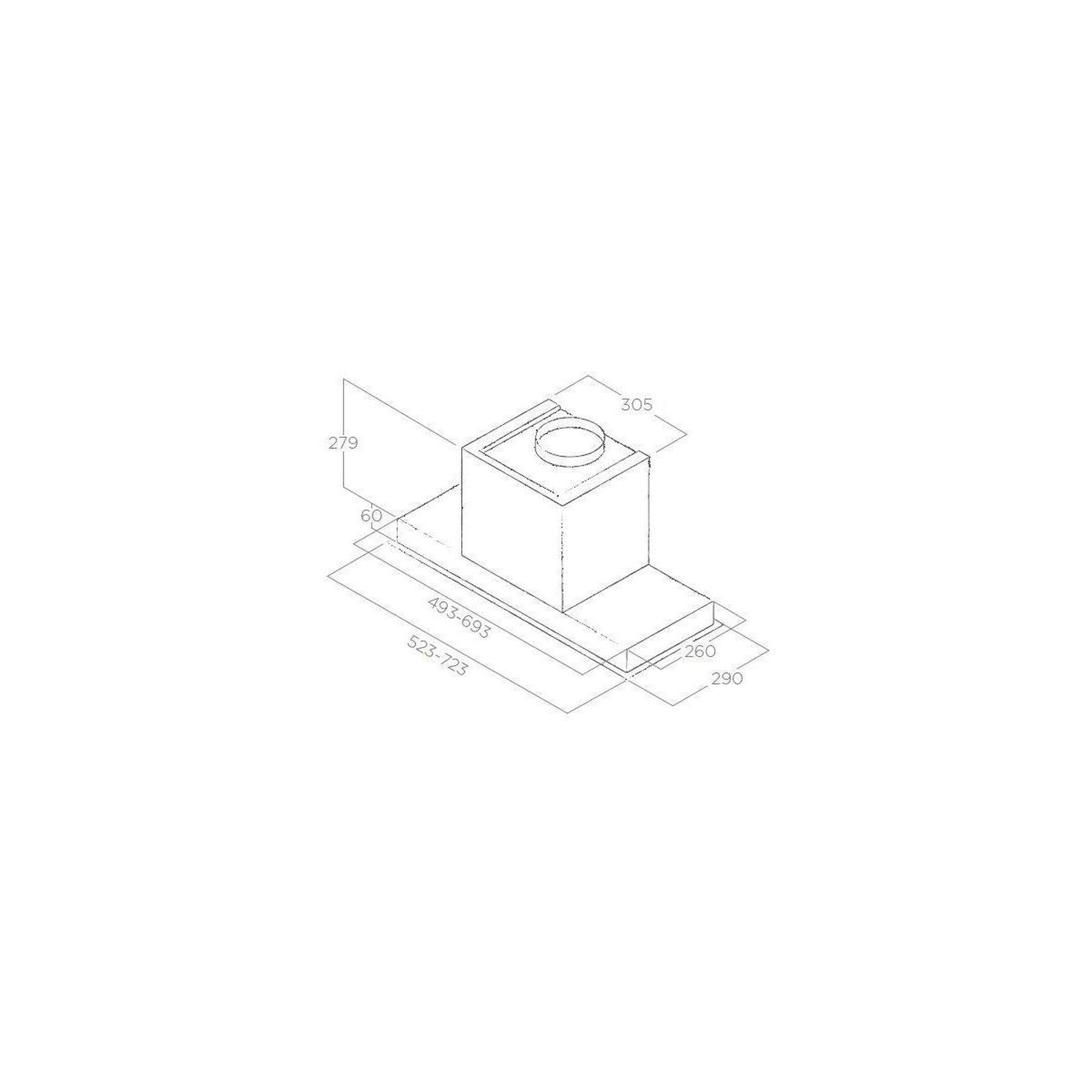 Voir la diapositive 4 : ELICA Hotte encastrable hidden ix/a/60