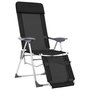 Voir la diapositive 2 : VIDAXL Chaises de camping pliantes et repose-pied lot de 2 textilene
