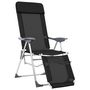 Voir la diapositive 2 : VIDAXL Chaises de camping pliantes et repose-pied lot de 2 textilene