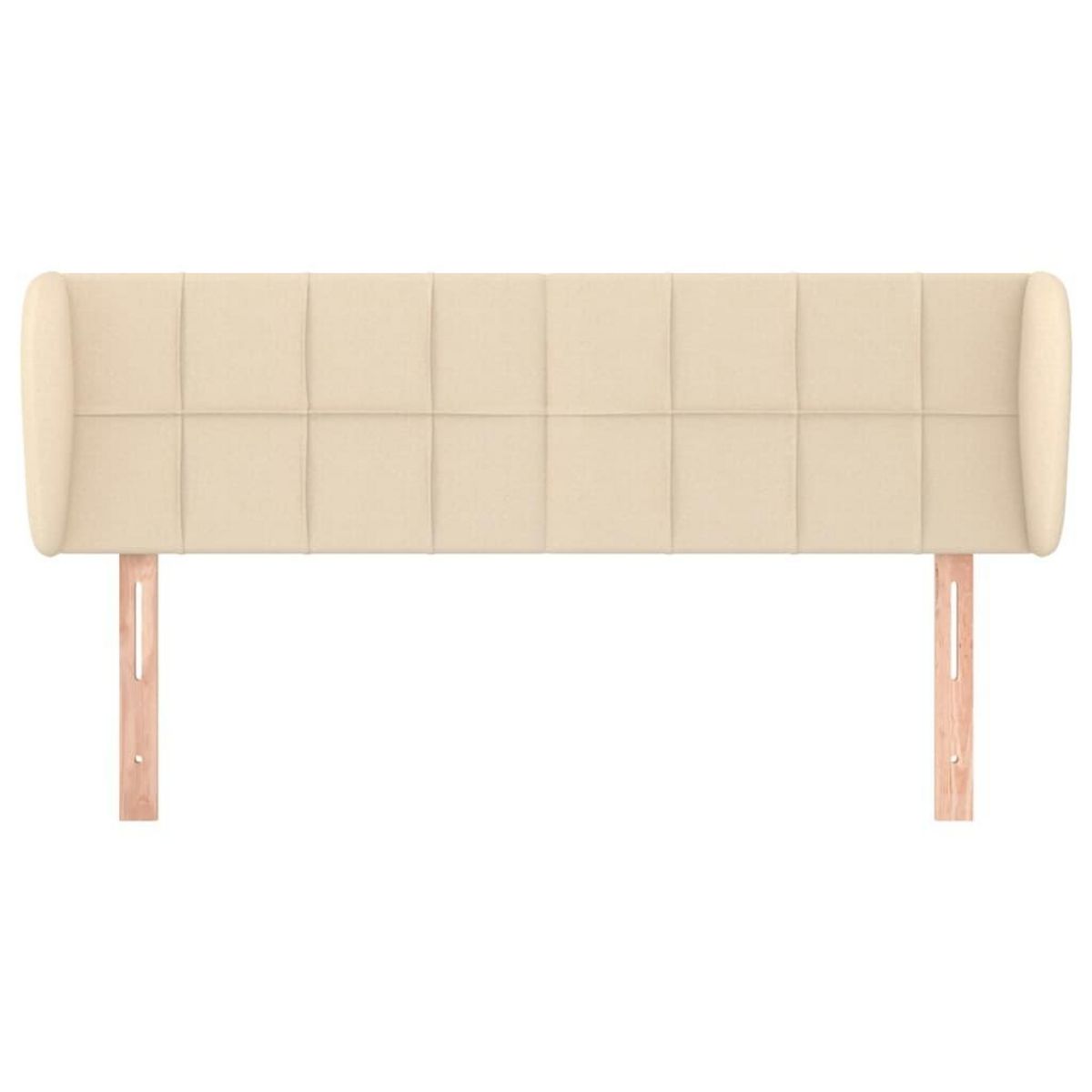 VIDAXL Tete de lit avec oreilles Creme 147x23x78/88 cm Tissu