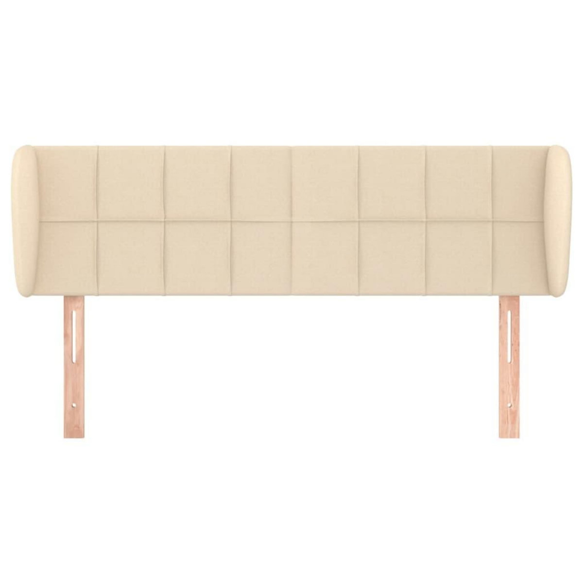 VIDAXL Tete de lit avec oreilles Creme 147x23x78/88 cm Tissu