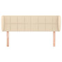 Voir la diapositive 3 : VIDAXL Tete de lit avec oreilles Creme 147x23x78/88 cm Tissu