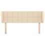 Voir la diapositive 3 : VIDAXL Tete de lit avec oreilles Creme 147x23x78/88 cm Tissu