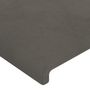 Voir la diapositive 5 : VIDAXL Tete de lit avec oreilles Gris fonce 103x16x118/128 cm Velours