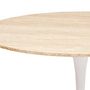 Voir la diapositive 3 : ATMOSPHERA Table à Manger Effet Travertin  Elias  102cm Naturel