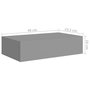 Voir la diapositive 6 : VIDAXL Etageres a tiroirs murales 2 pcs gris 40x23,5x10 cm MDF