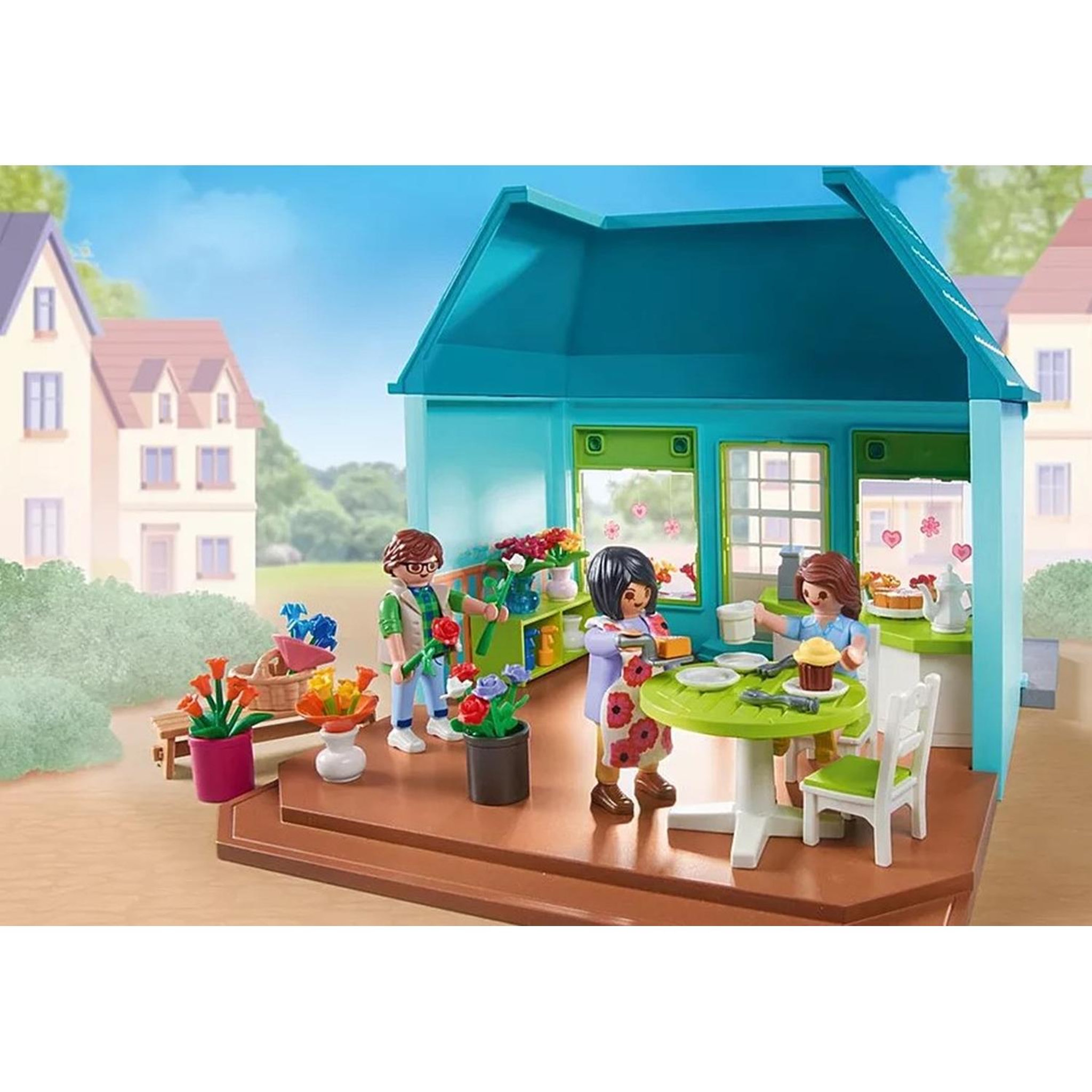 Voir la diapositive 3 : PLAYMOBIL Boutique de fleuriste et salon de thé