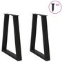 Voir la diapositive 3 : VIDAXL Pieds de table basse forme de V 2 pcs noir 50x(72-73) cm acier