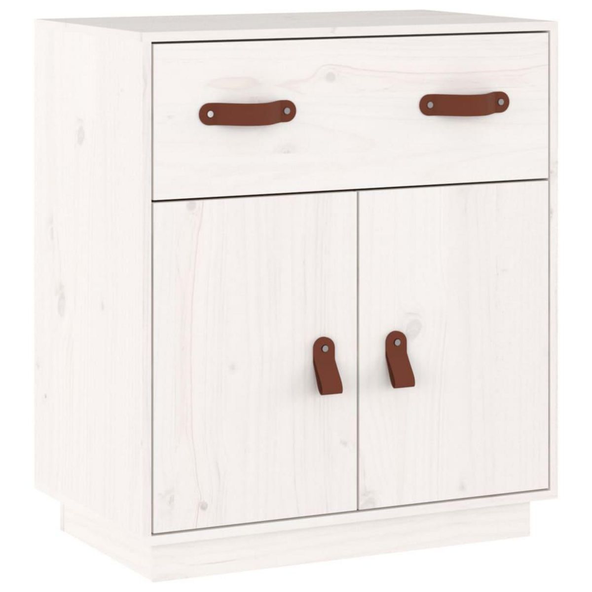 VIDAXL Buffet Blanc 65,5x40x75 cm Bois massif de pin