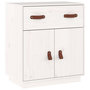 Voir la diapositive 2 : VIDAXL Buffet Blanc 65,5x40x75 cm Bois massif de pin