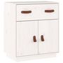 Voir la diapositive 2 : VIDAXL Buffet Blanc 65,5x40x75 cm Bois massif de pin