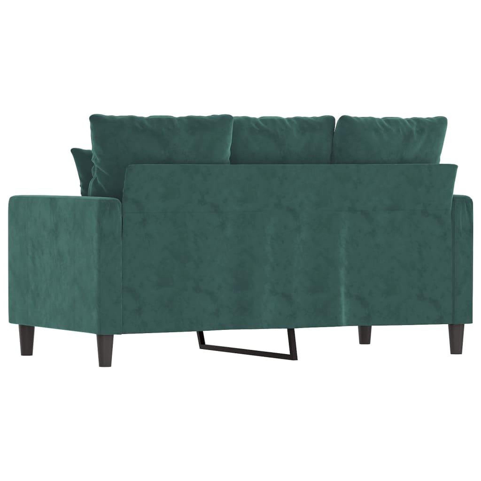 Voir la diapositive 5 : VIDAXL Canape a 2 places Vert fonce 120 cm Velours
