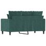 Voir la diapositive 5 : VIDAXL Canape a 2 places Vert fonce 120 cm Velours
