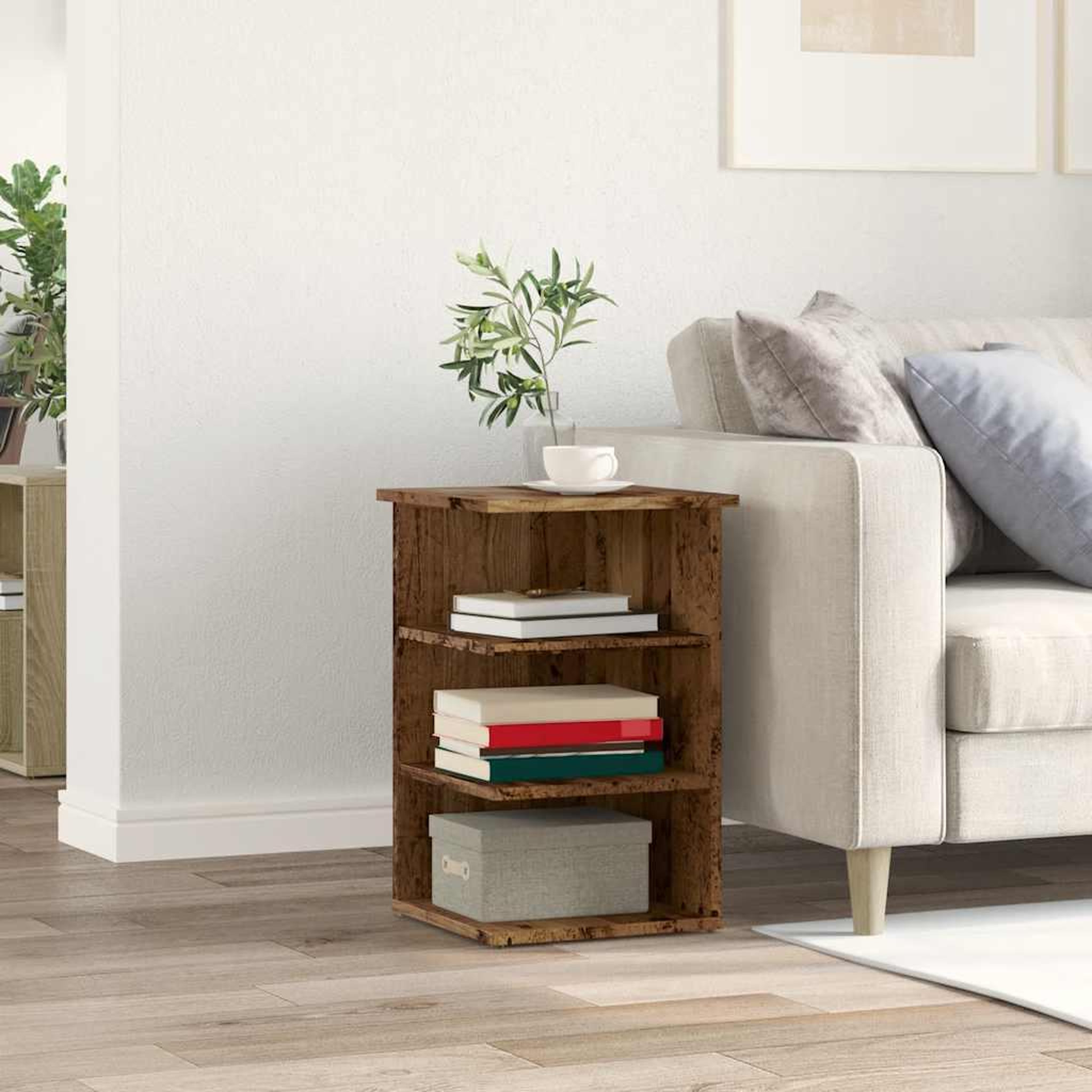 Voir la diapositive 3 : VIDAXL Buffet vieux bois 35x35x55 cm bois d'ingenierie