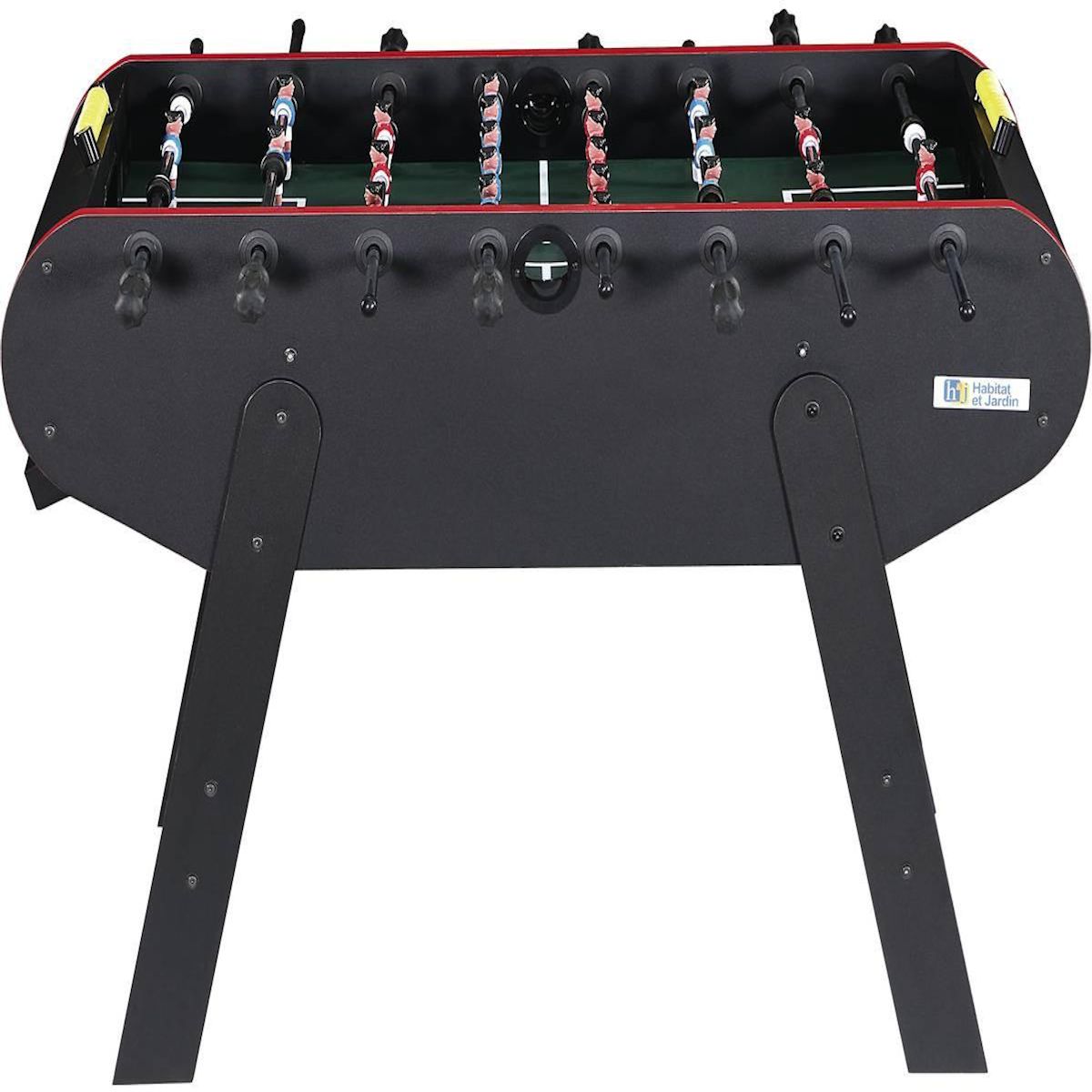 Habitat et Jardin Baby foot - 140 x 74 x 86 cm - Noir