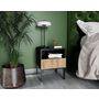 Voir la diapositive 2 : BEST MOBILIER Felicia - table de chevet - effet bois et noir - 40 cm