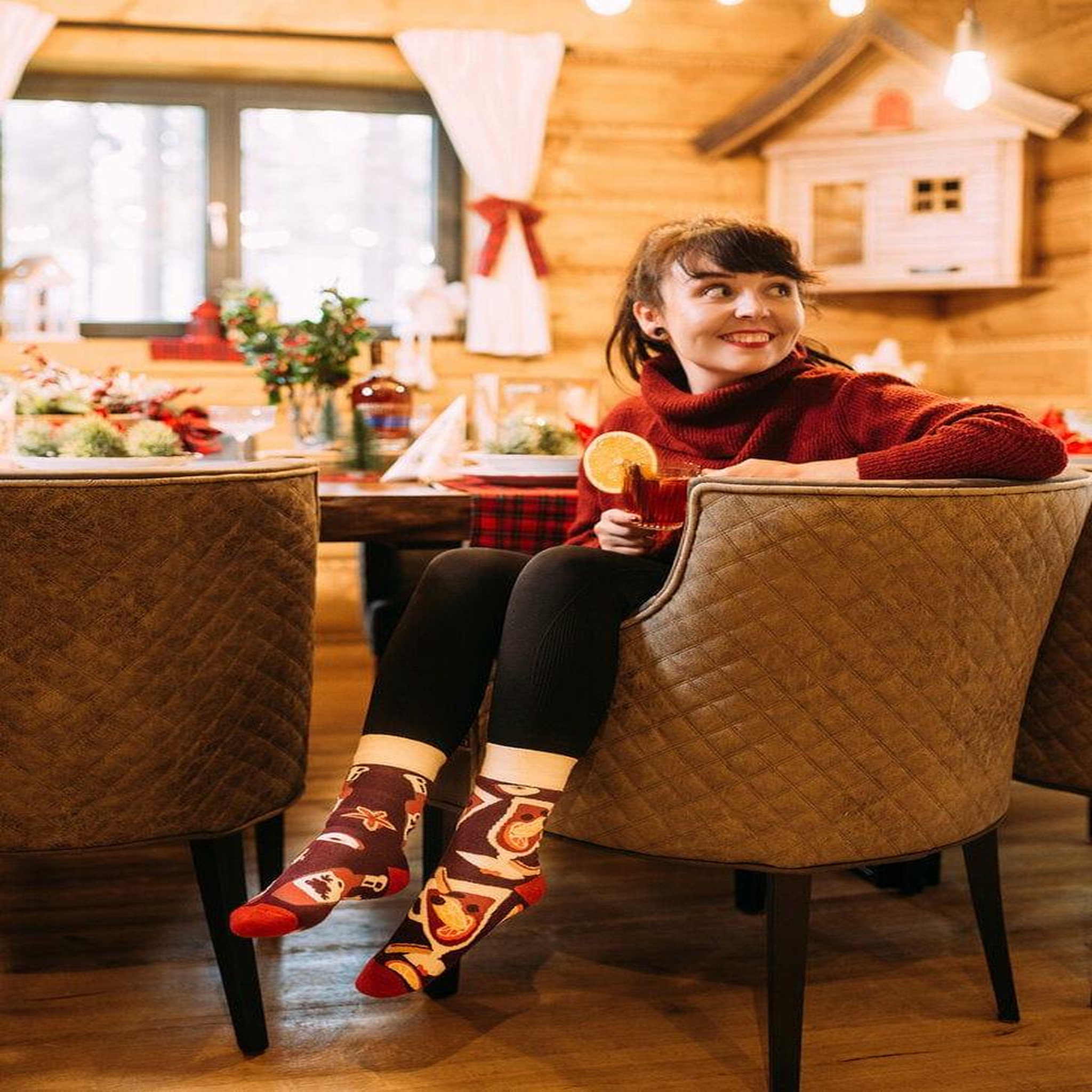 Voir la diapositive 3 : DEDOLES Chaussettes chaudes vin chaud