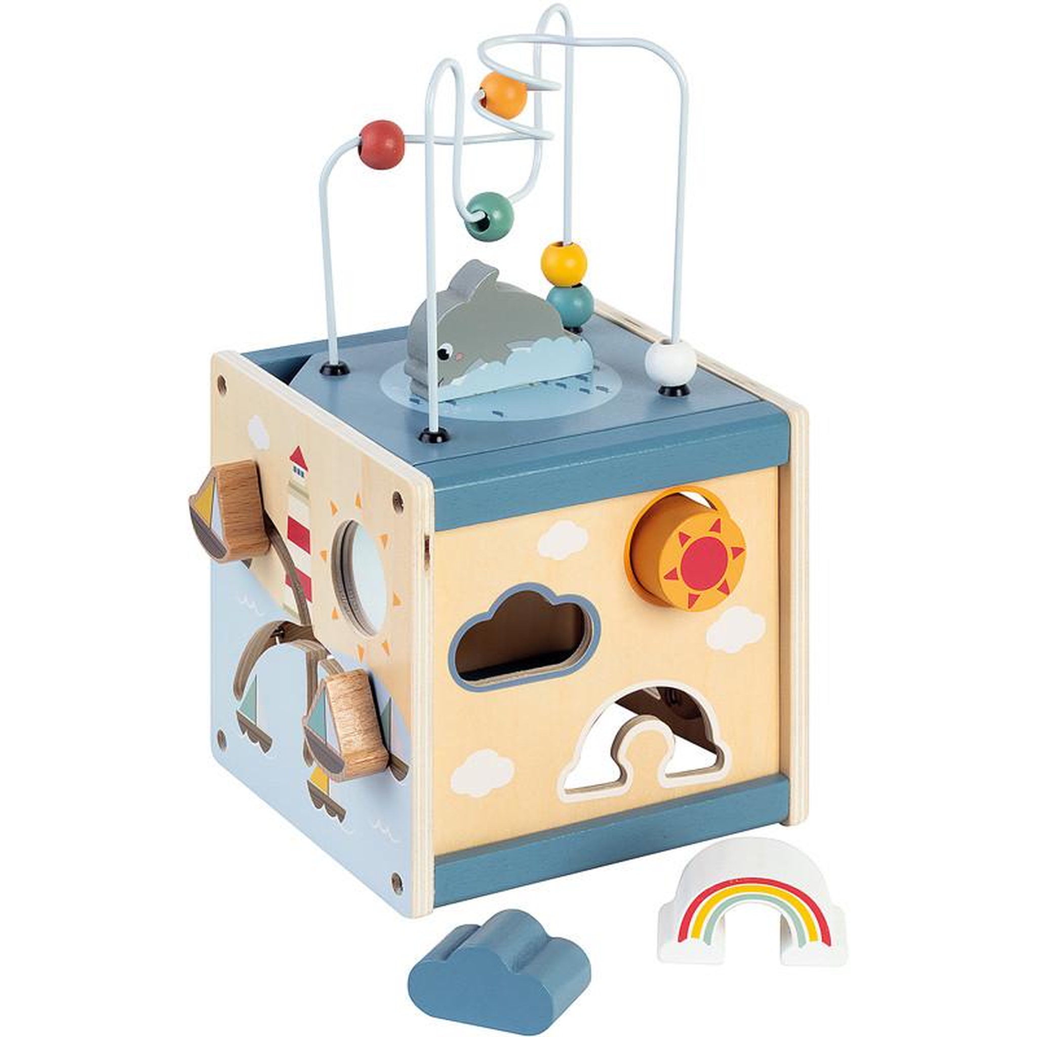Voir la diapositive 2 : CUBE BOIS ACTIVITES OCEAN 18CM KABI 0151