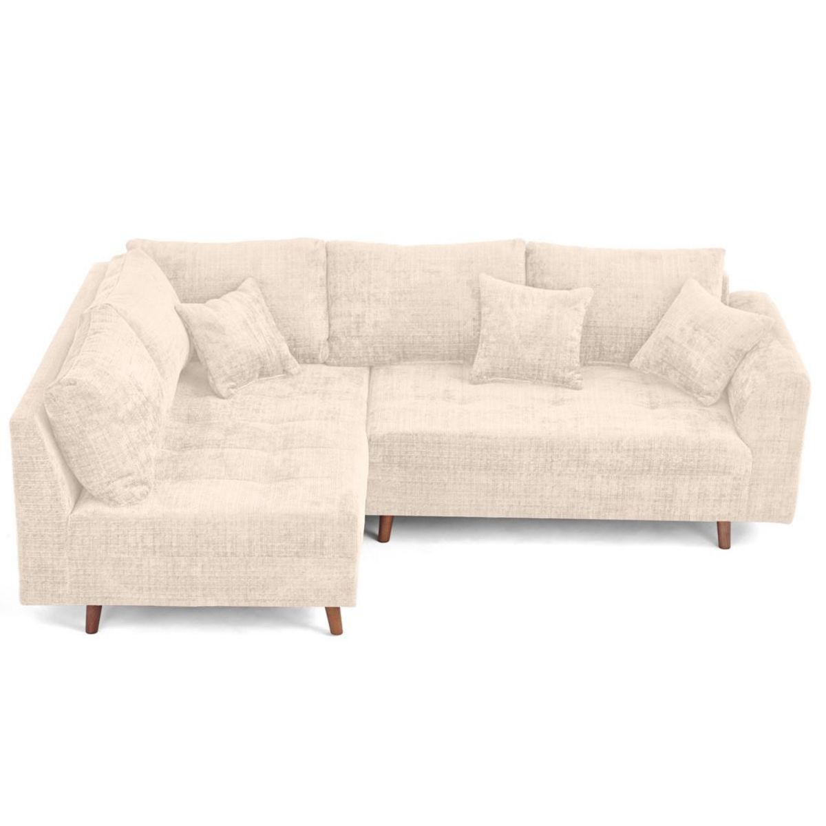 LISA DESIGN Rune - canapé d'angle gauche 4 places en velours texturé