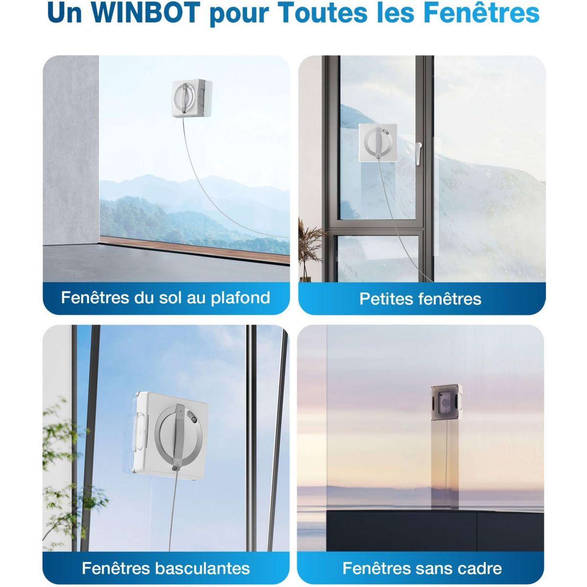 Voir la diapositive 5 : ECOVACS Robot Lave vitre Winbot W2 Omni