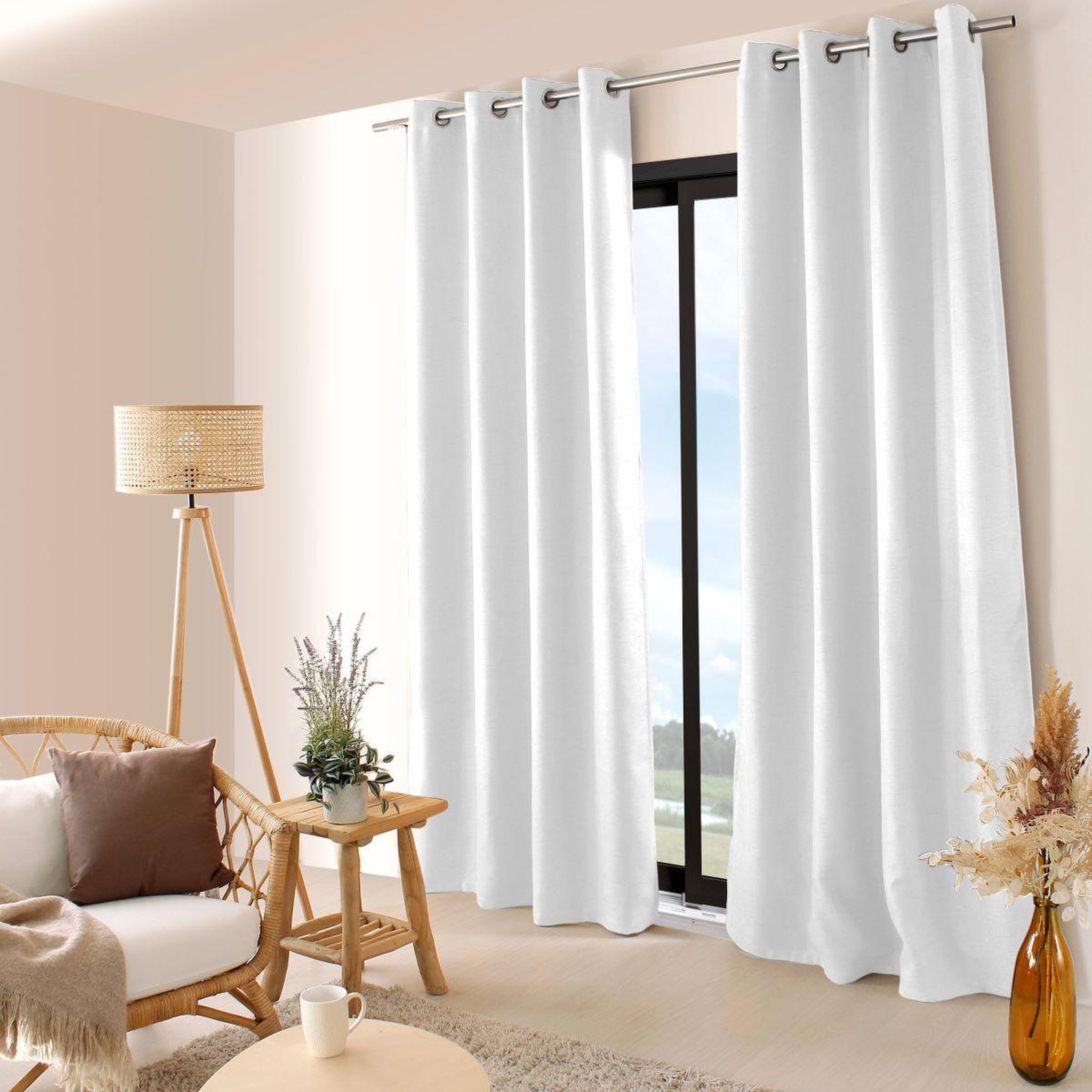 ENJOY HOME Rideau occultant isolant  floppy  140x240cm blanc